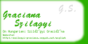 graciana szilagyi business card